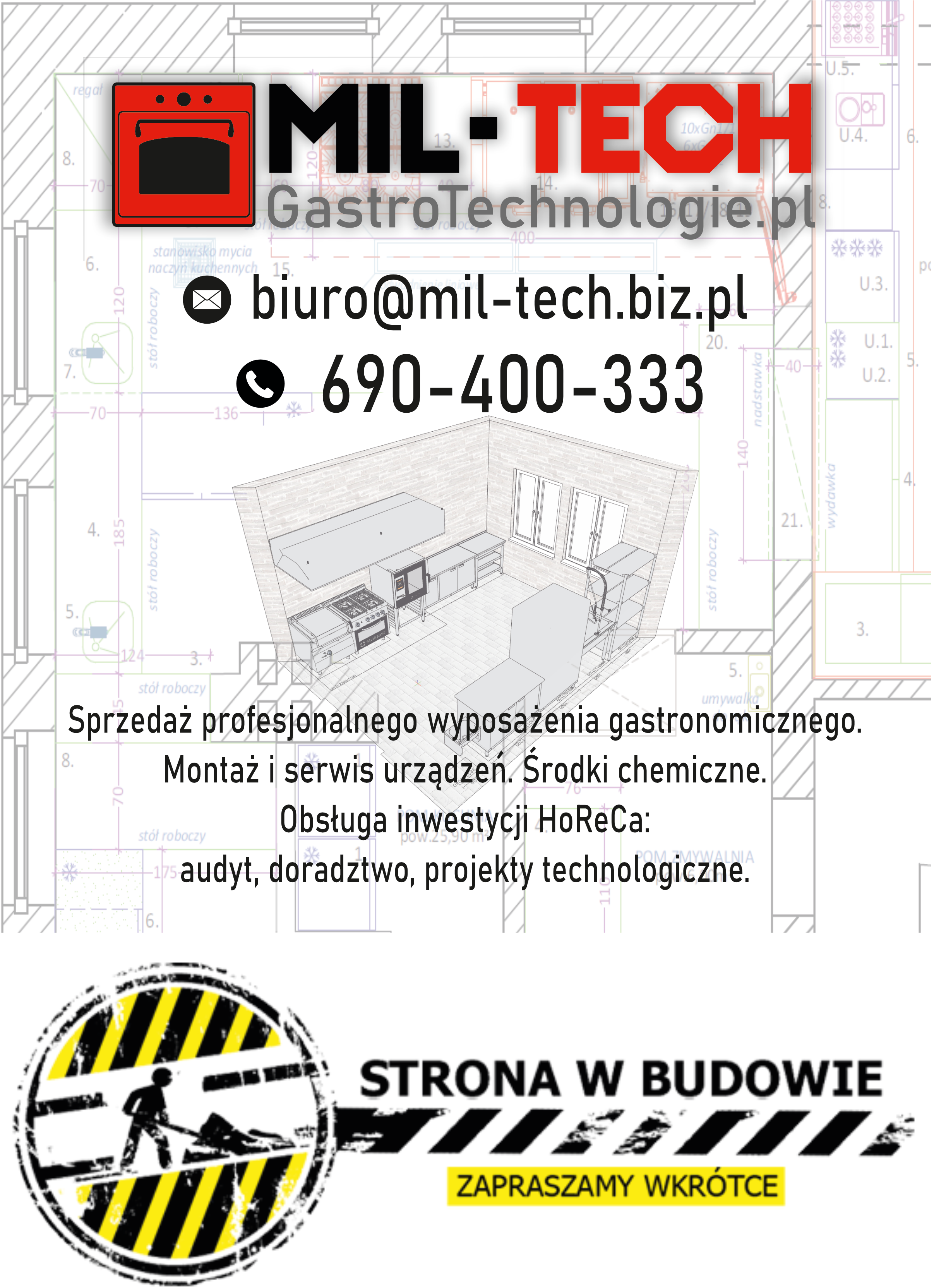 Strona w budowie - Sprzedaż profesjonalnego wyposażenia gastronomicznego